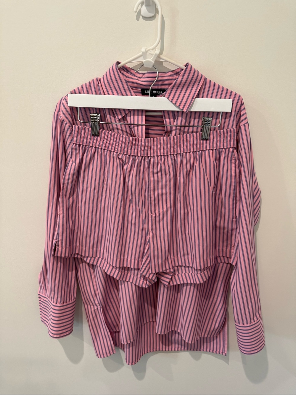 Steve Madden Pink Striped Set